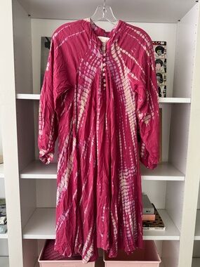NATALIE MARTIN Fiore Pink Tie Dye Maxi Dress